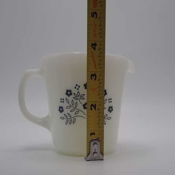 Pyrex Corning Ware Summer Expressions Blue Flower Creamer Vintage - Picture 2 of 10